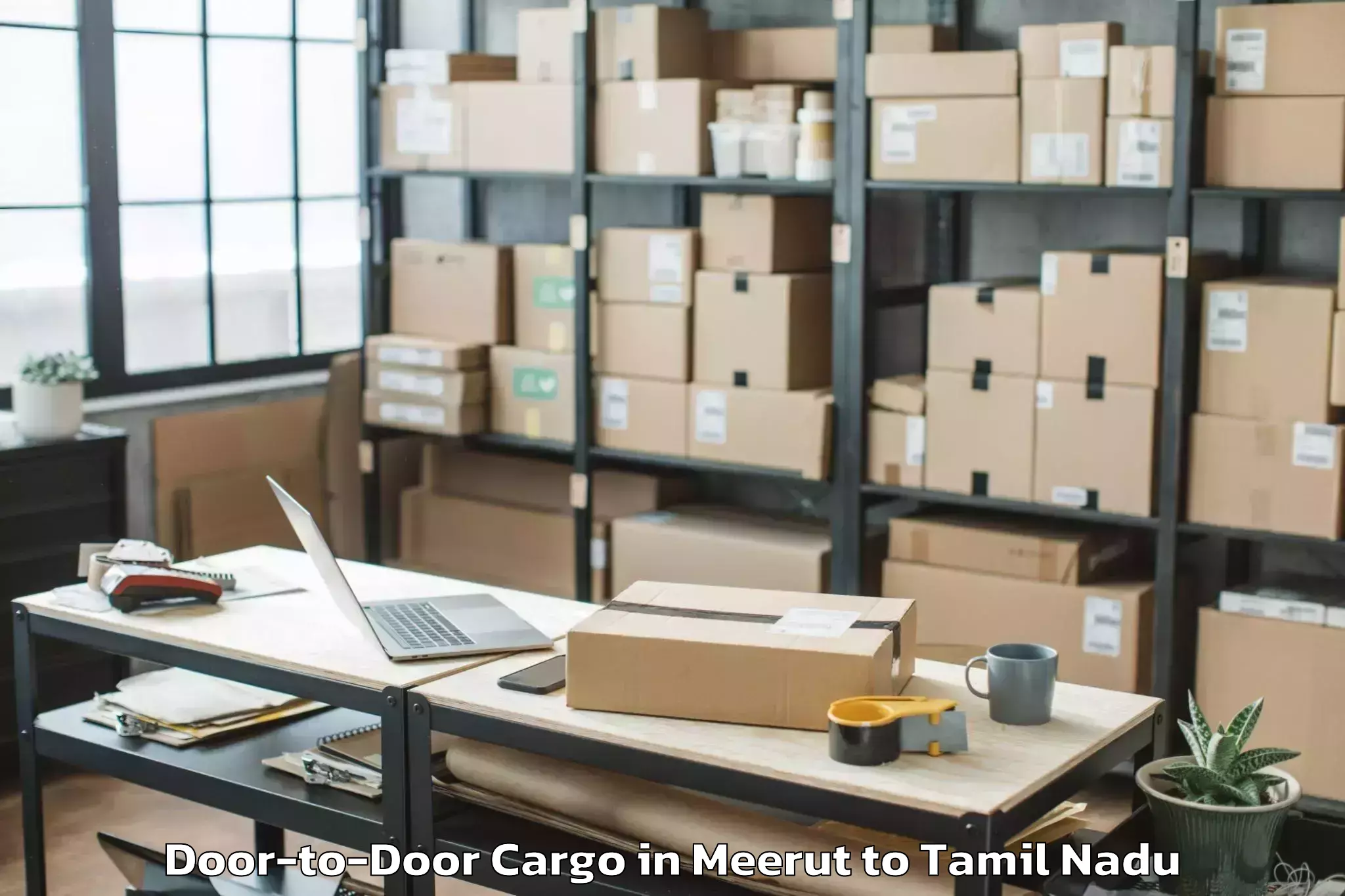 Affordable Meerut to Anna University Chennai Door To Door Cargo